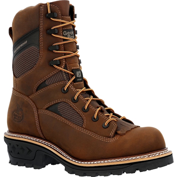 Georgia Boot LTX Logger, Waterproof Work Boot, 10 M, 9 in Height, Crazy Horse GB00616 - main